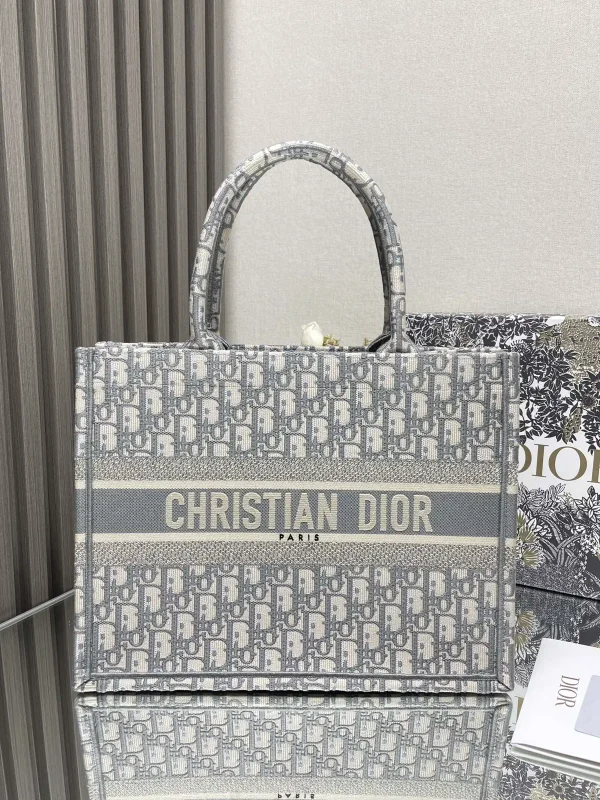 Dior Gray Monogram Medium Book Tote Bag image 1