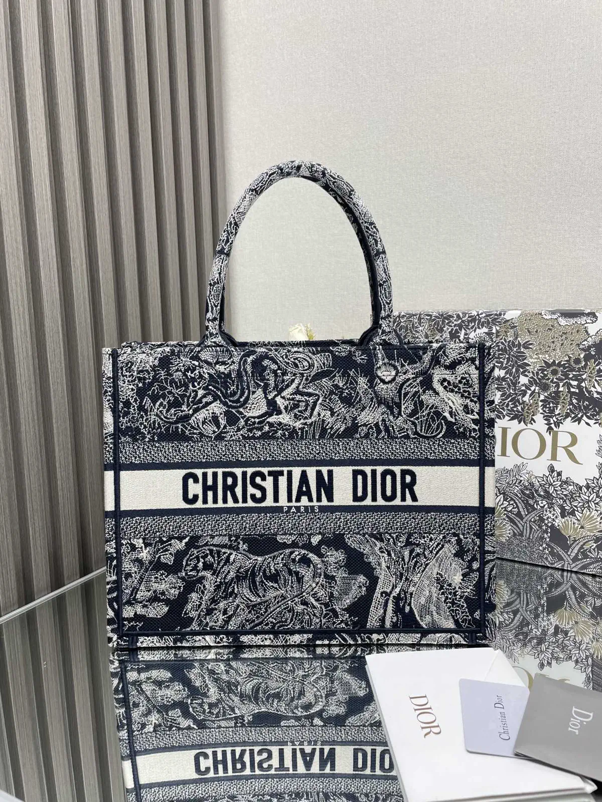 Dior Embroidered Tote Bag image 1