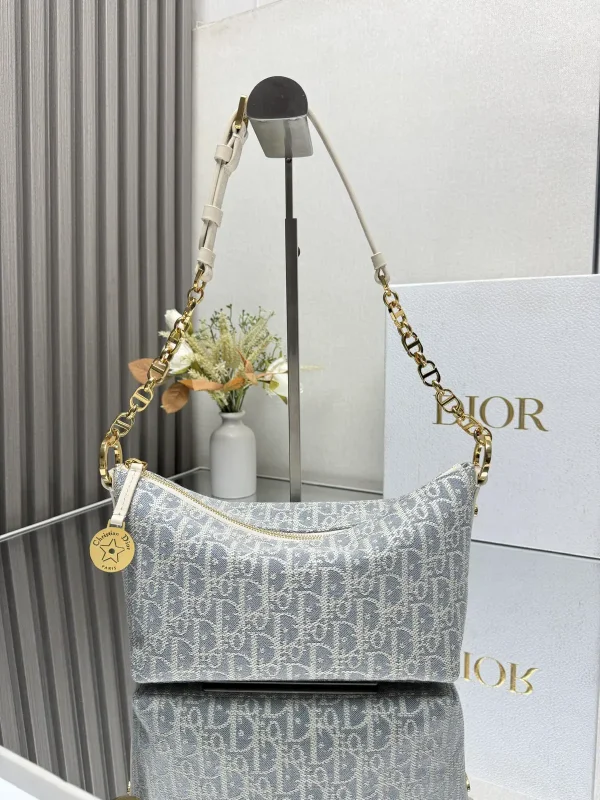 Dior Blue Oblique Star Hobo Shoulder Bag image 1