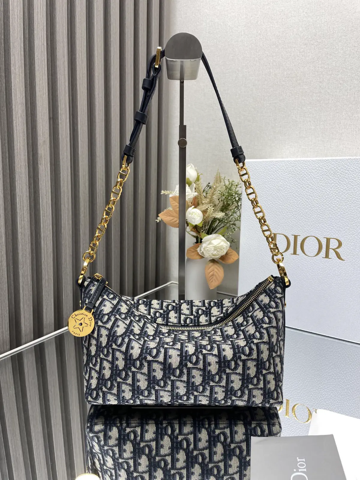 Dior Oblique Print Star Hobo Shoulder Bag image 1