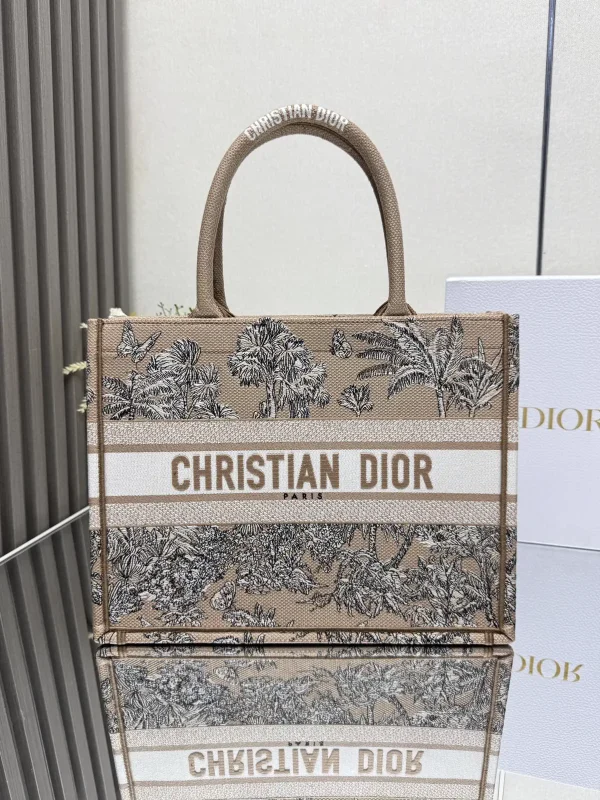 Dior Palm Tree Embroidered Book Tote Bag image 1