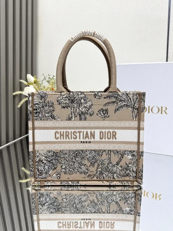 Dior Palm Tree Print Small Book Tote Bag image 1