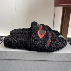 Balenciaga Fuzzy Slide Slippers image 1