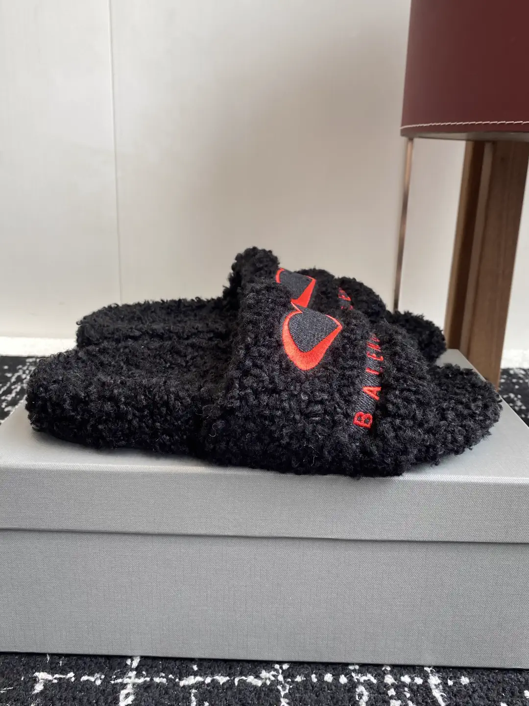 Balenciaga Fuzzy Slide Slippers image 1