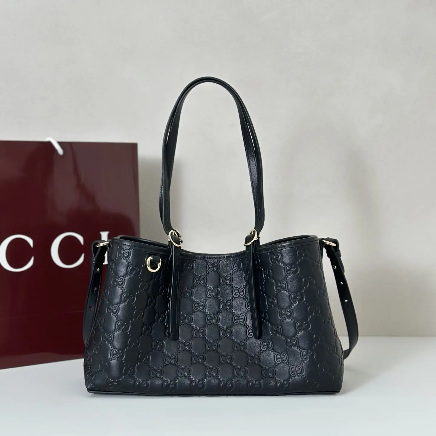 Gucci Embossed Monogram Tote Bag image 1