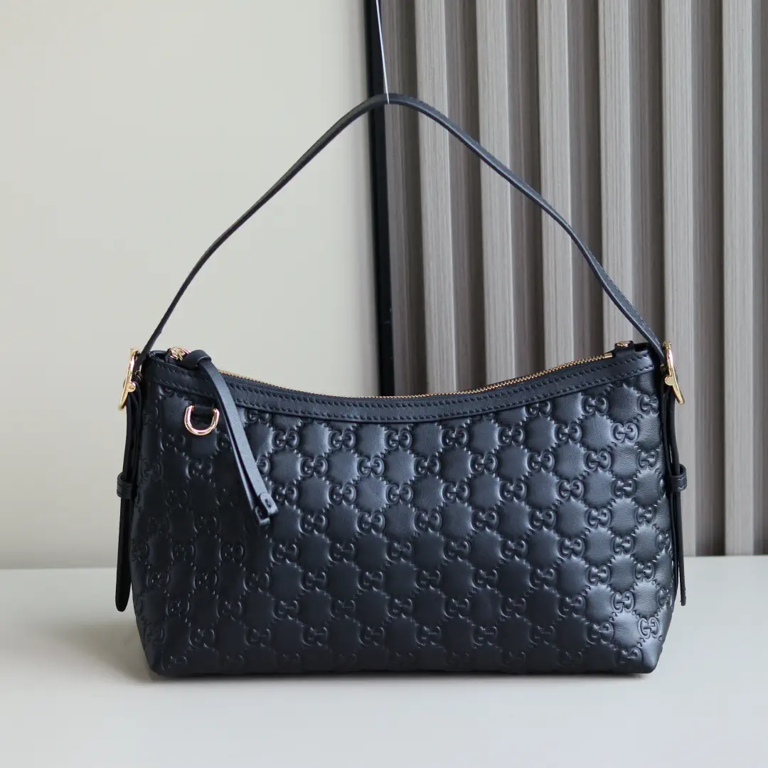 Gucci GG Emblem Monogram Embossed Shoulder Bag image 1