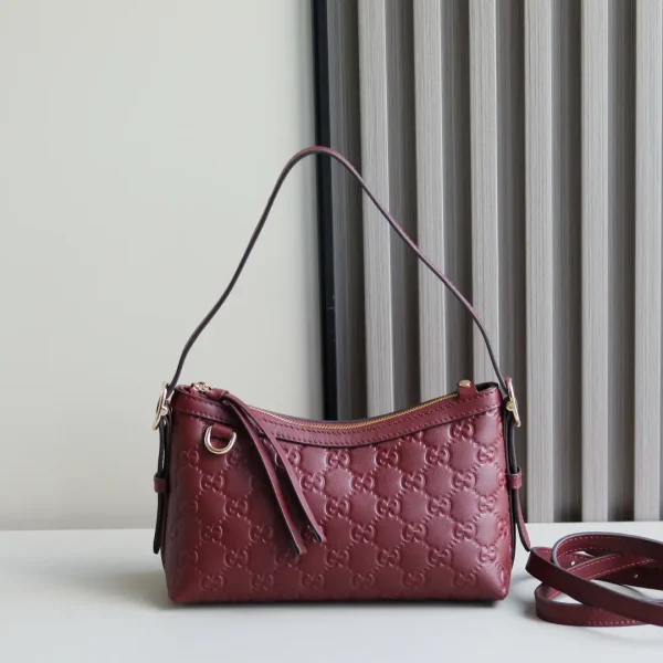 Gucci GG Embossed Leather Shoulder Bag image 1