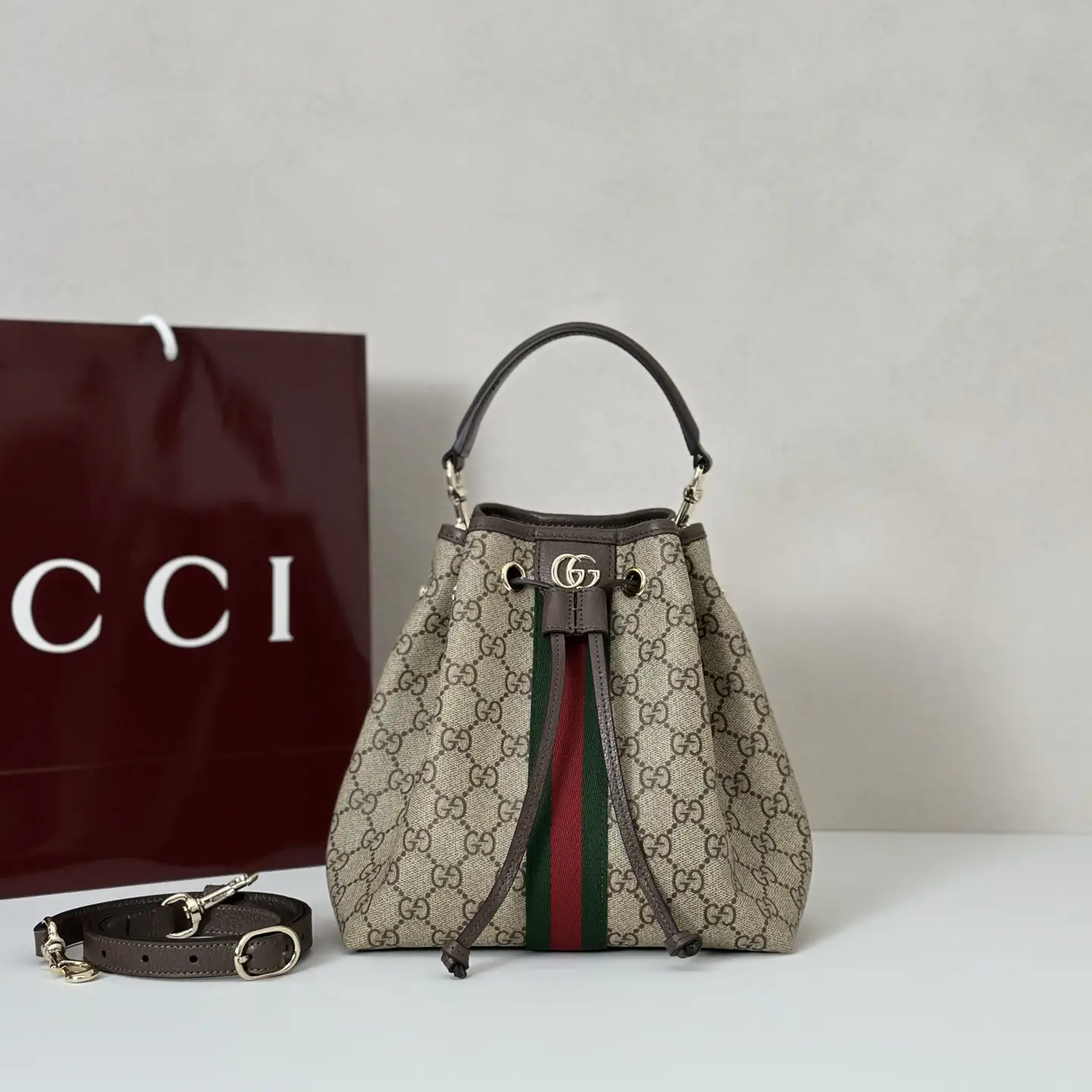Gucci Monogram Bucket Bag image 1