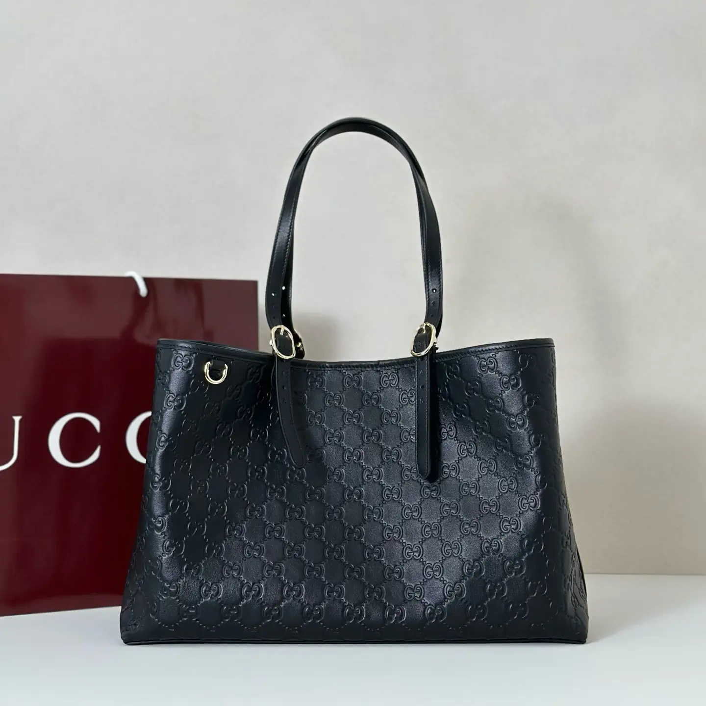 Gucci Embossed Monogram Tote Bag image 1