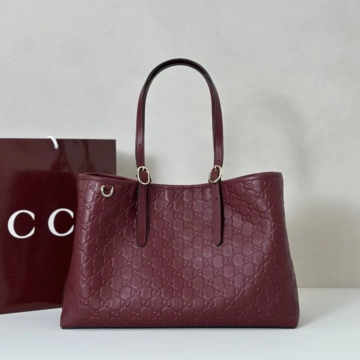 Gucci Embossed Monogram Tote Bag image 1