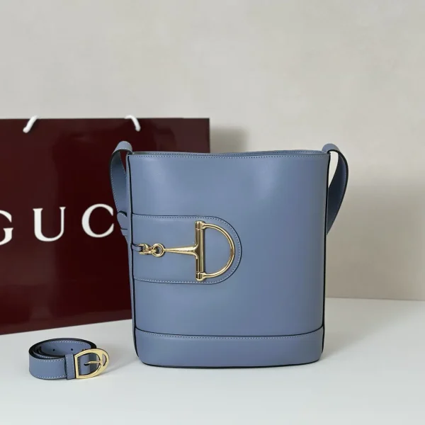 Gucci Dusty Blue Bucket Bag image 1