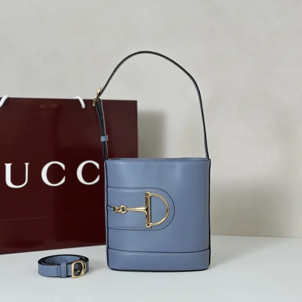 Gucci Dusty Blue Bucket Bag image 1