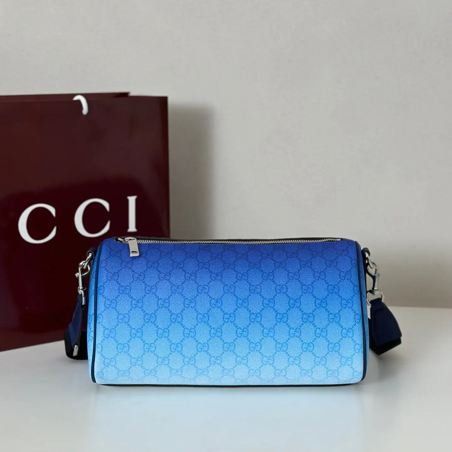 Gucci Gradient Blue Monogram Crossbody Bag image 1