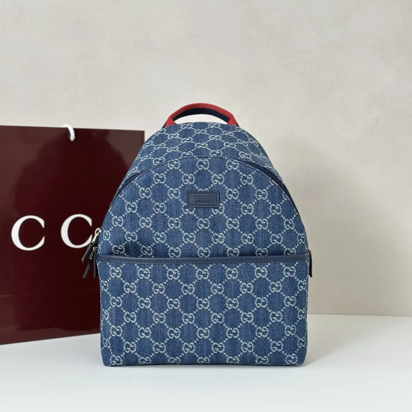 Gucci Monogram Denim Backpack image 1