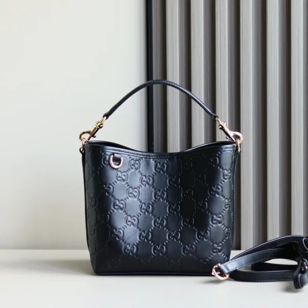 Gucci Embossed Monogram Small Bucket Bag image 1