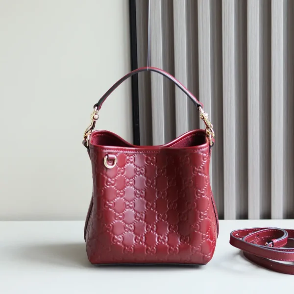 Gucci Embossed Monogram Small Bucket Bag image 1