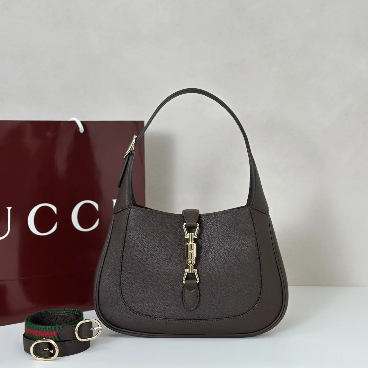 Gucci Pebbled Leather Shoulder Bag image 1