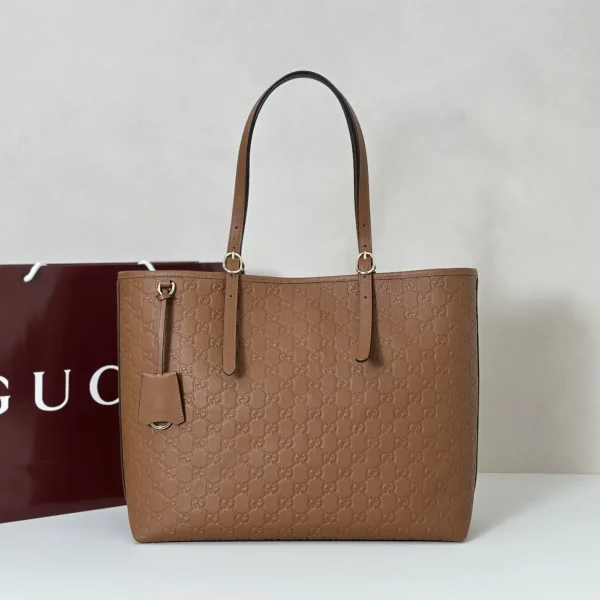 Gucci Monogram Embossed Tote Bag image 1