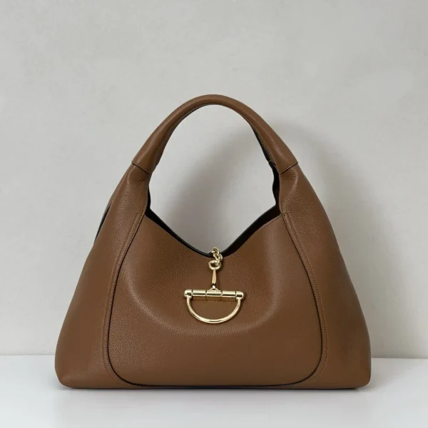 Gucci Brown Leather Hobo Shoulder Bag image 1