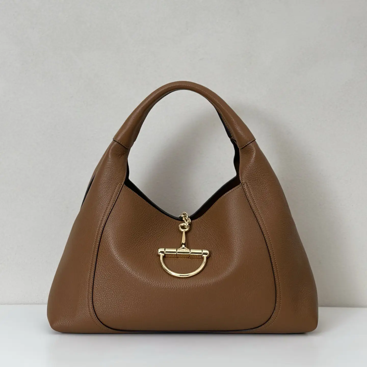 Gucci Brown Leather Hobo Shoulder Bag image 1