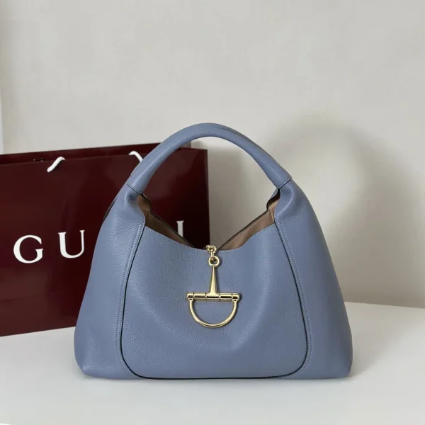 Gucci Light Blue Leather Hobo Shoulder Bag image 1