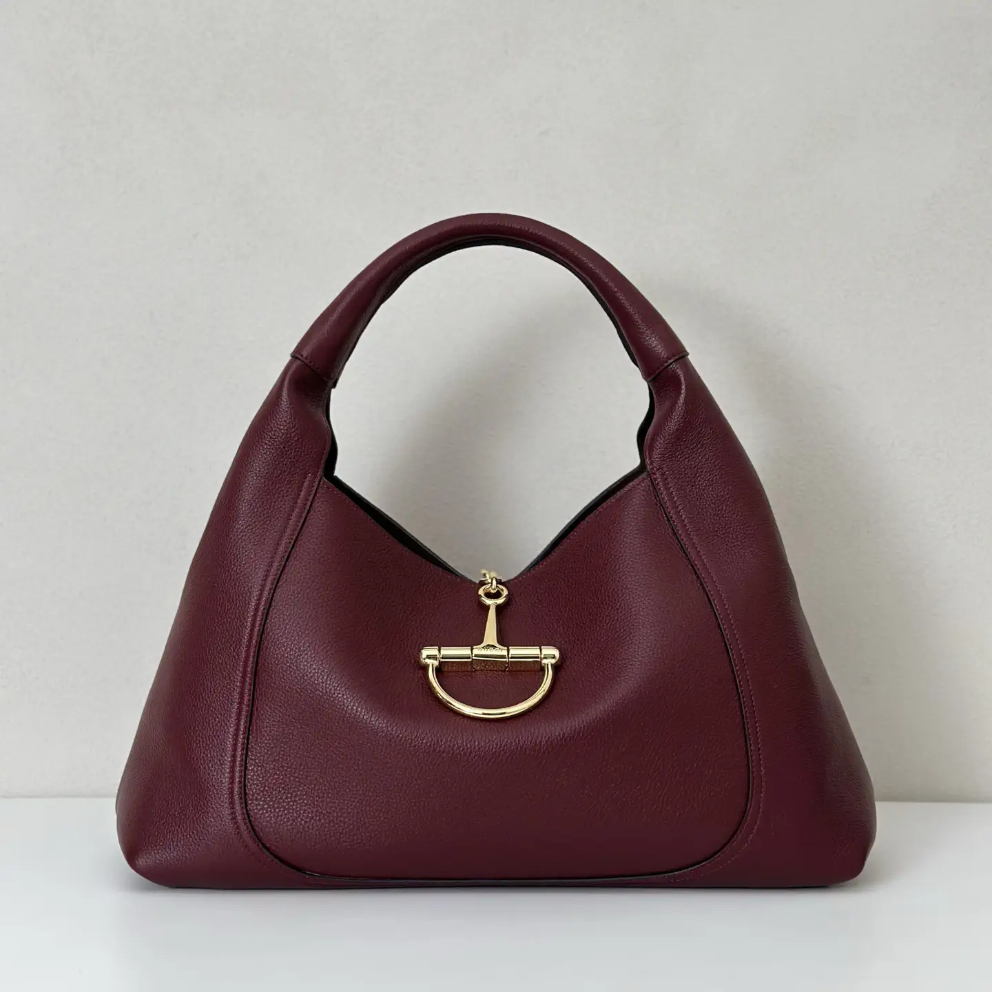 Gucci Burgundy Leather Hobo Shoulder Bag image 1