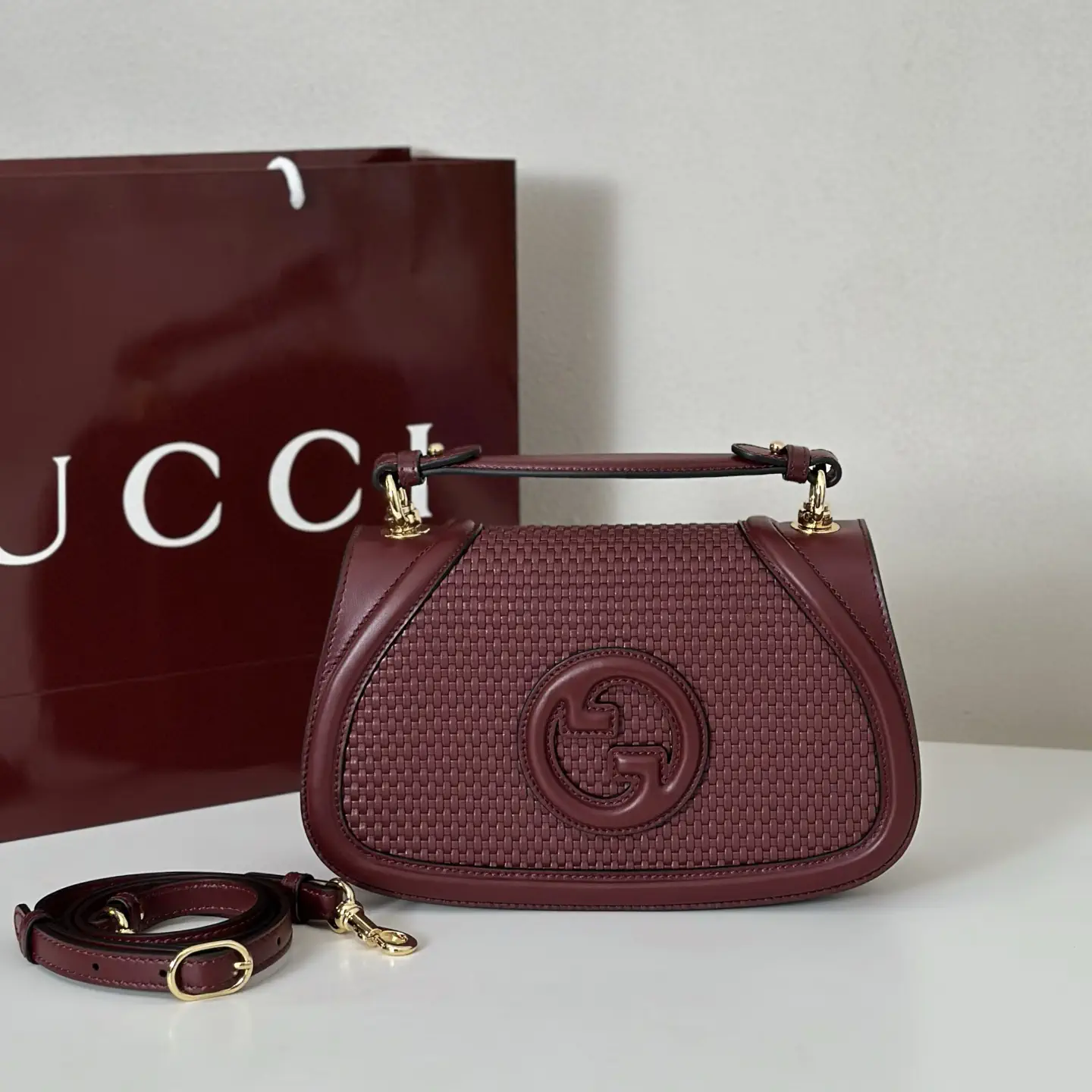 Gucci Woven Top Handle Bag image 1