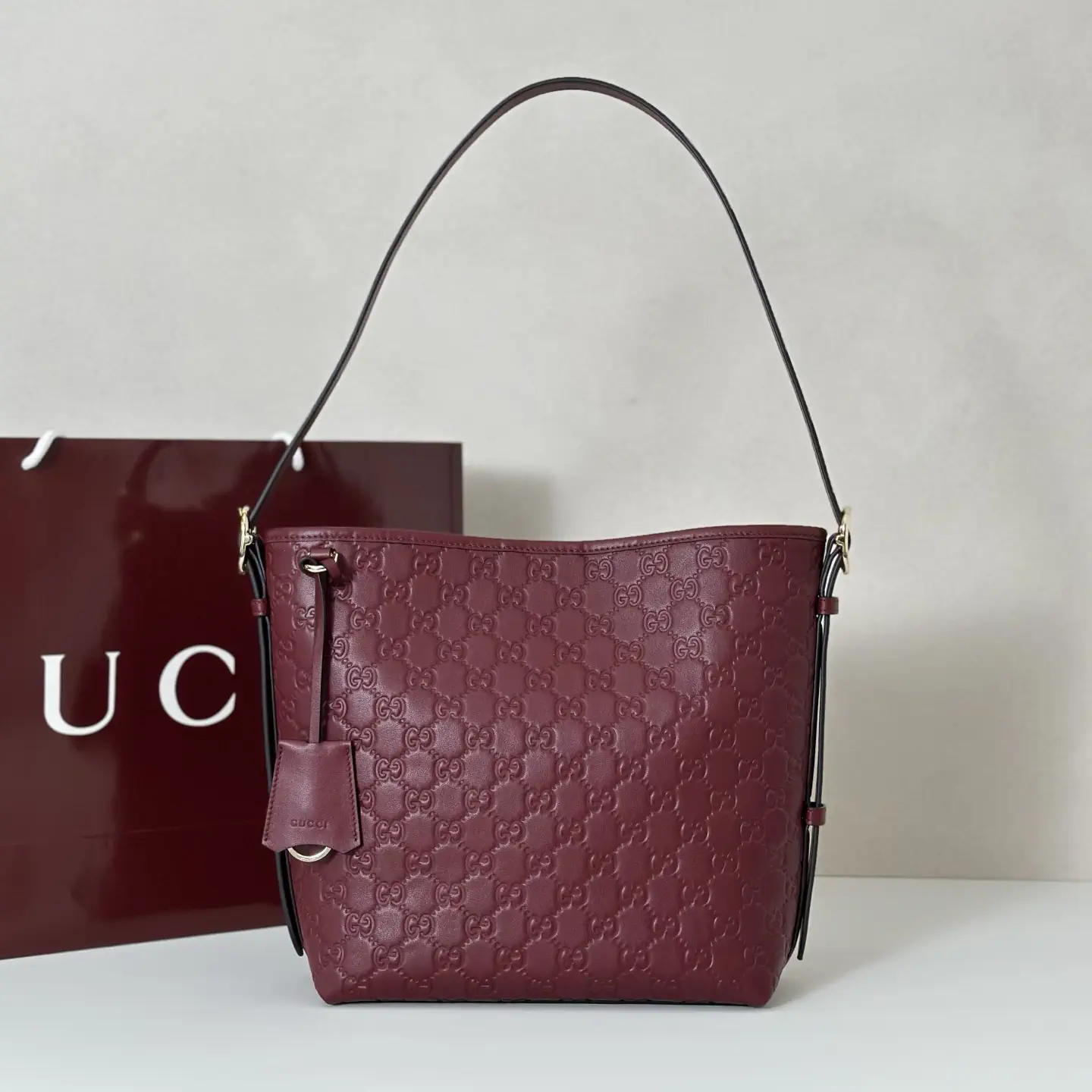 Gucci Embossed Monogram Shoulder Bag image 1