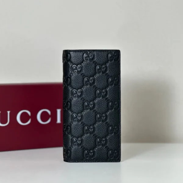 Gucci Black Embossed GG Long Wallet image 1