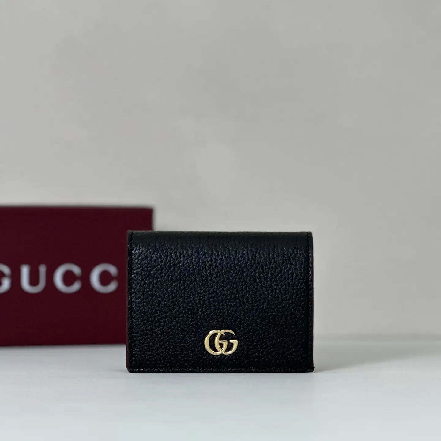 Gucci Black Pebbled Leather Wallet image 1