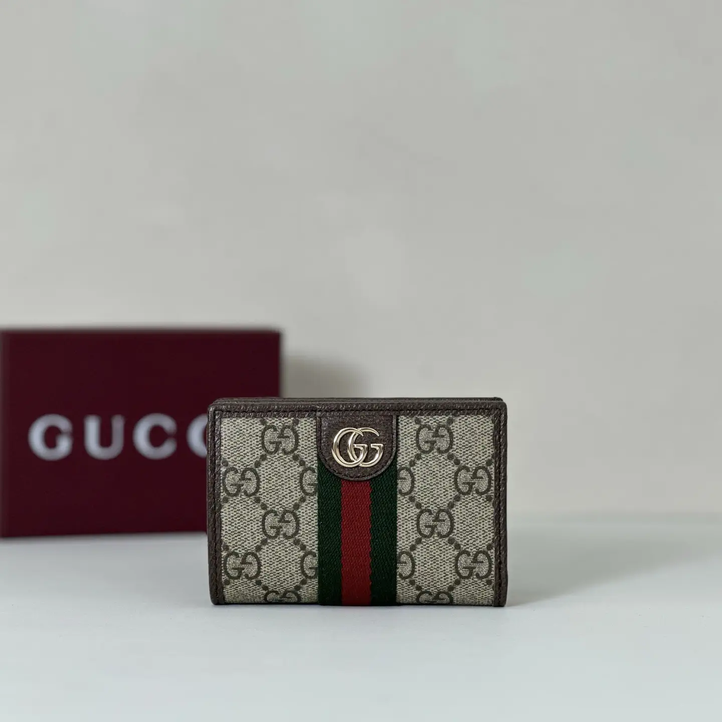 Gucci GG Monogram Web Stripe Card Holder image 1