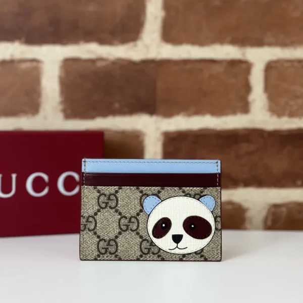 Gucci Panda Appliqué Monogram Card Holder image 1