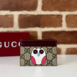 Gucci Owl Applique GG Monogram Card Holder image 1