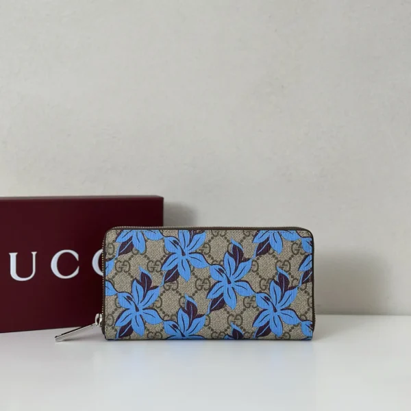 Gucci Floral Monogram Zip-Around Wallet image 1