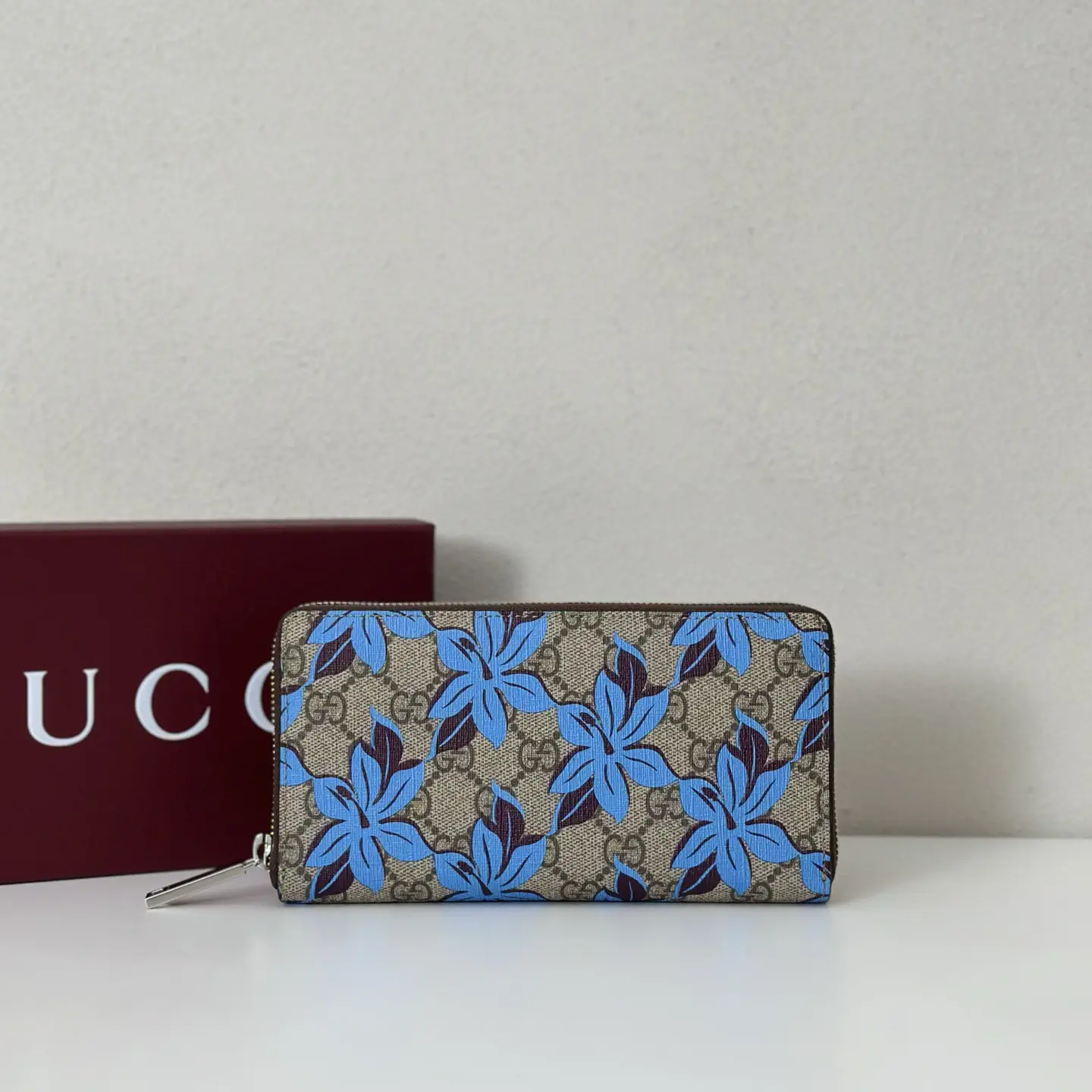 Gucci Floral Monogram Zip-Around Wallet image 1