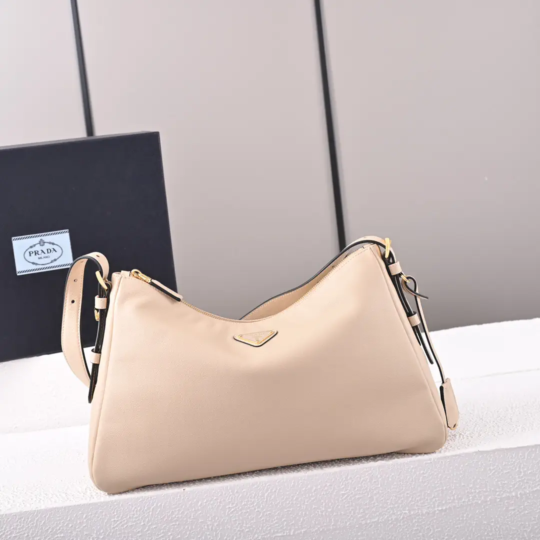 Prada Leather Hobo Shoulder Bag image 1
