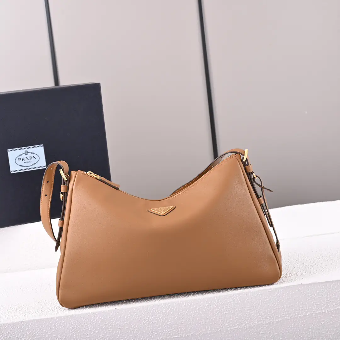 Prada Leather Hobo Shoulder Bag image 1