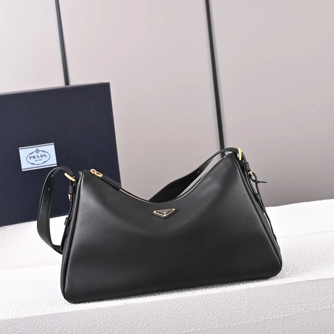 Prada Leather Hobo Shoulder Bag image 1