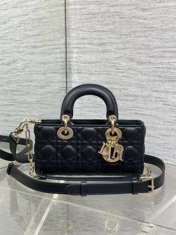 Dior Quilted Top Handle Bag with Diamond Buckle Hardware image 1