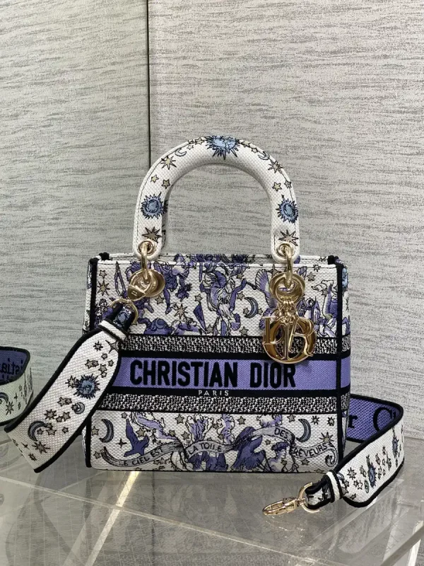 Dior Embroidered Top Handle Bag image 1