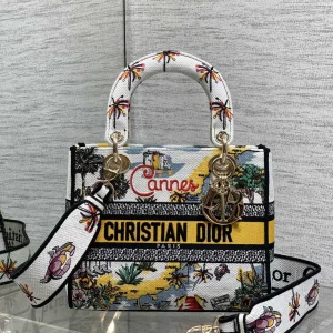 Dior Cannes Embroidered Top Handle Bag image 1
