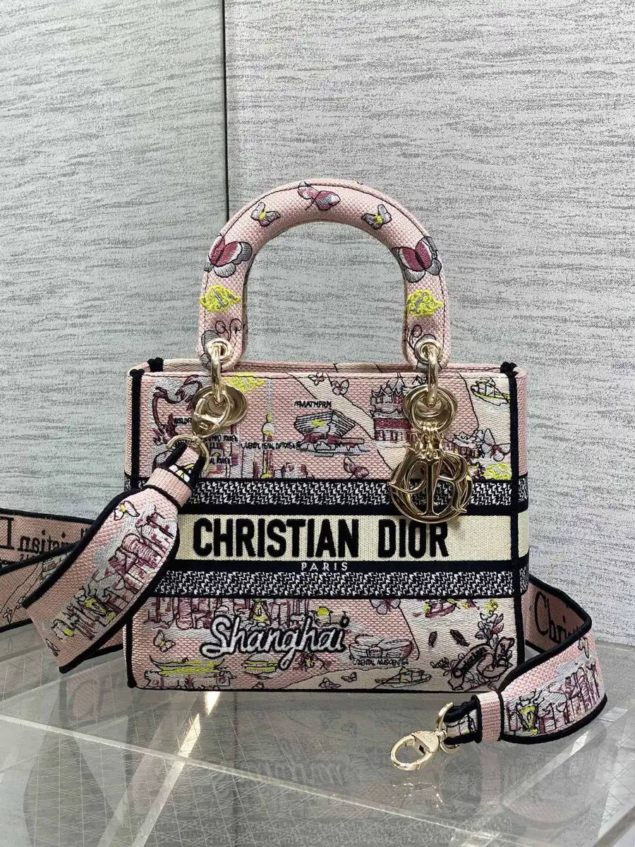 Dior Embroidered Shanghai Print Lady Top Handle Bag image 1