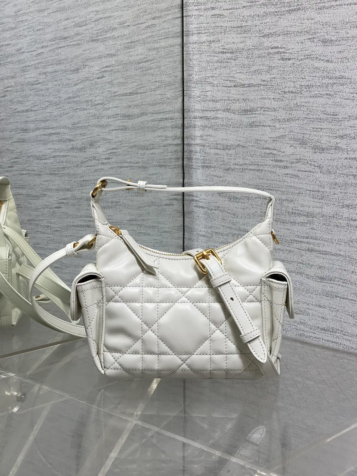 Dior White Quilted Crossbody Bag image 1
