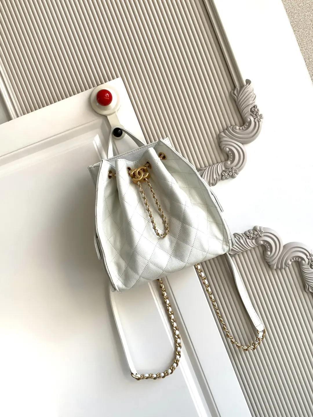 Chanel Quilted Drawstring Backpack image 1