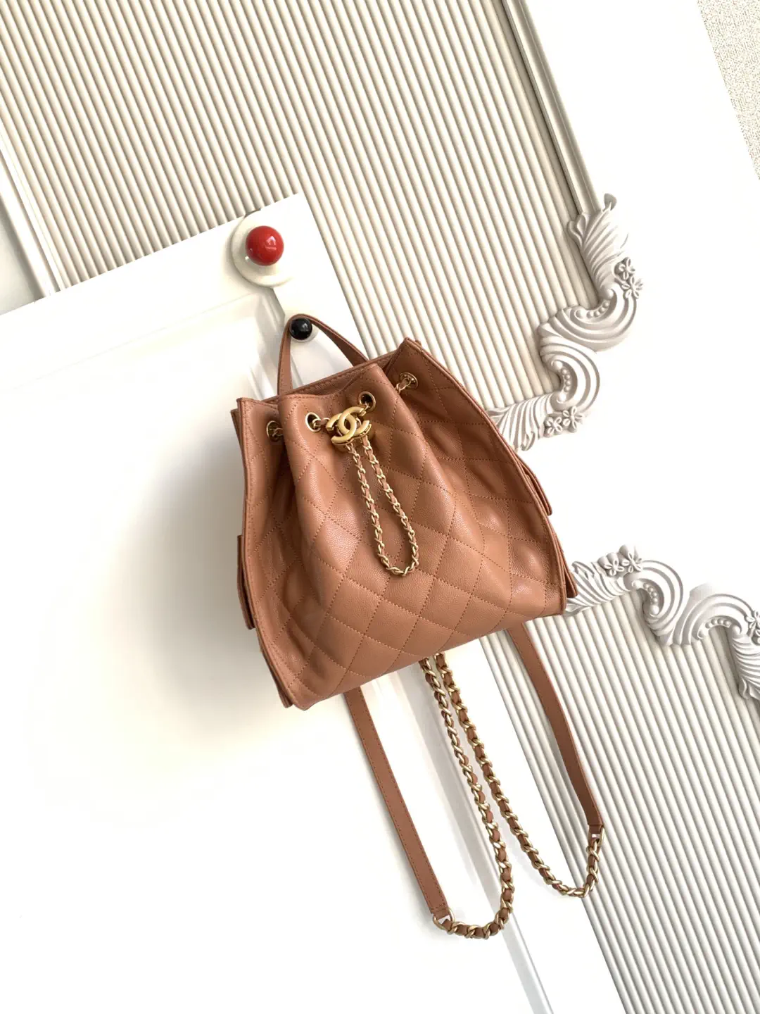 Chanel Quilted Drawstring Backpack image 1
