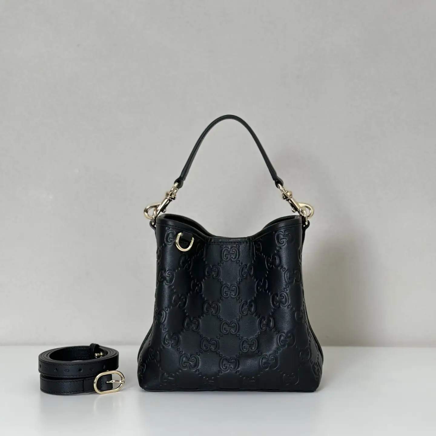 Gucci Embossed Monogram Top Handle Bag image 1