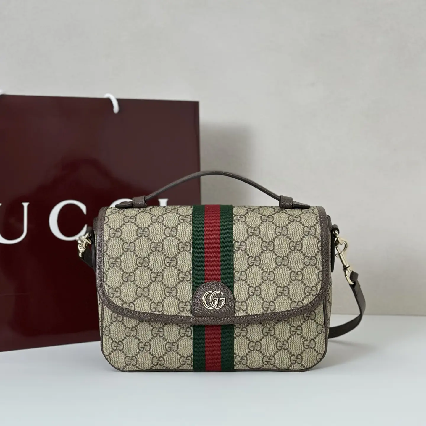Gucci Monogram Web Stripe Crossbody Bag image 1