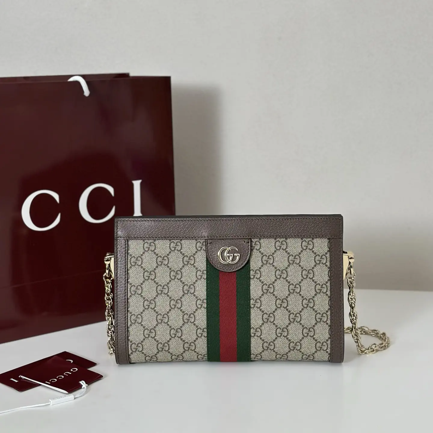 Gucci Ophidia GG Monogram Chain Shoulder Bag image 1