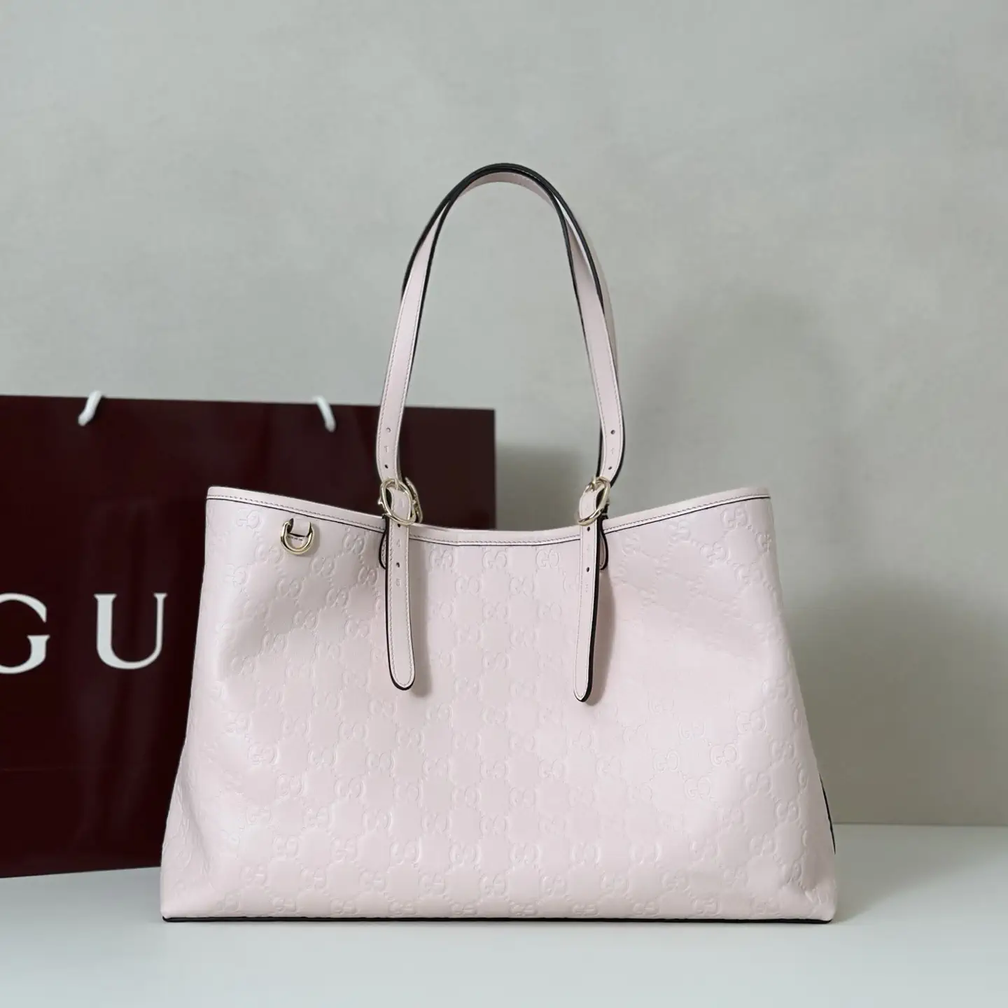 Gucci Embossed Monogram Tote Bag image 1
