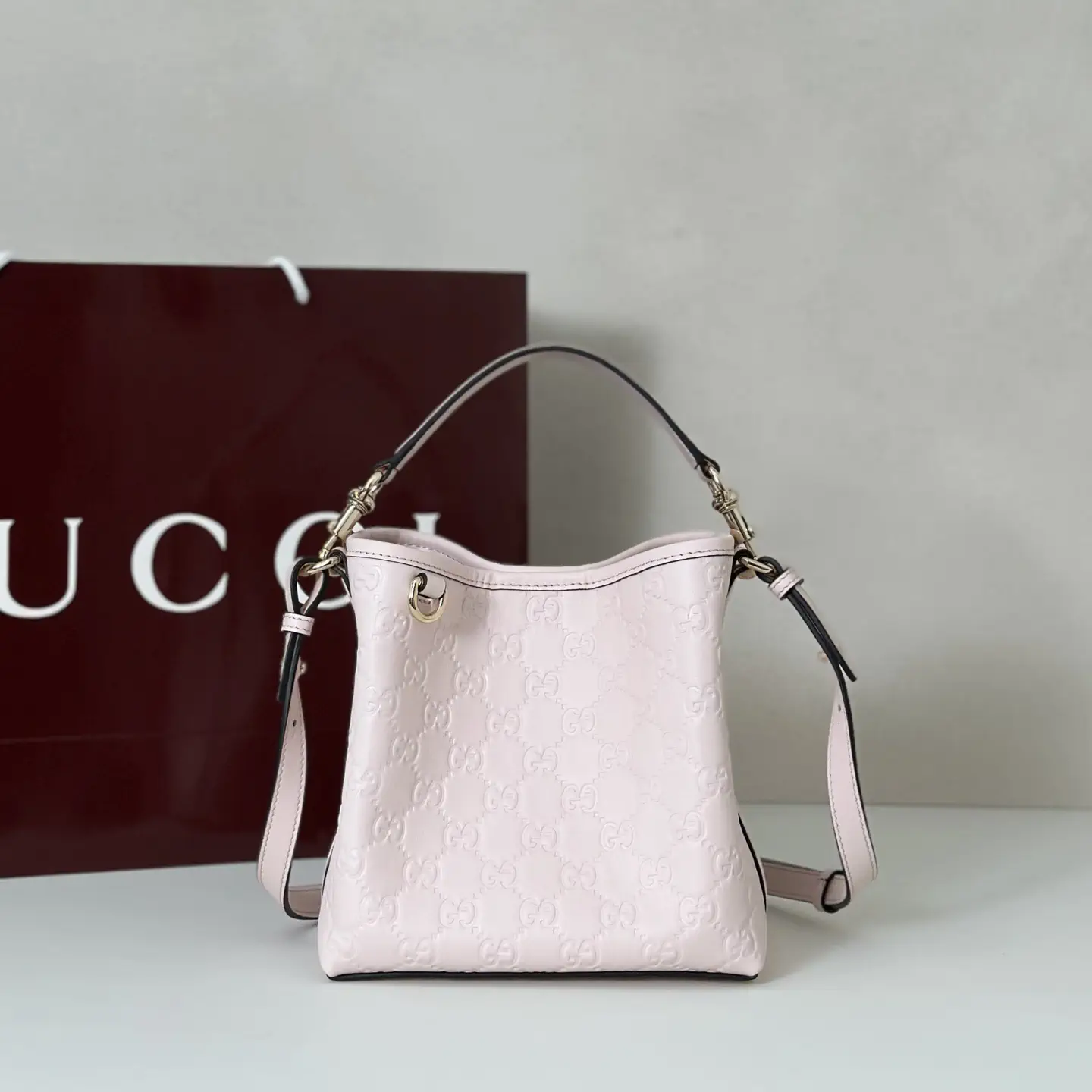 Gucci Embossed Monogram Bucket Bag image 1